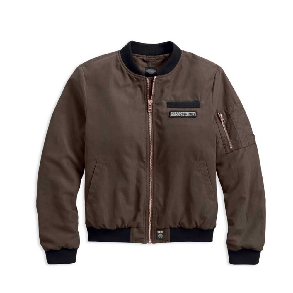 Harley-Davidson® Women's Peached Satin Bomber Casual Jacket, 97450-18VW Large